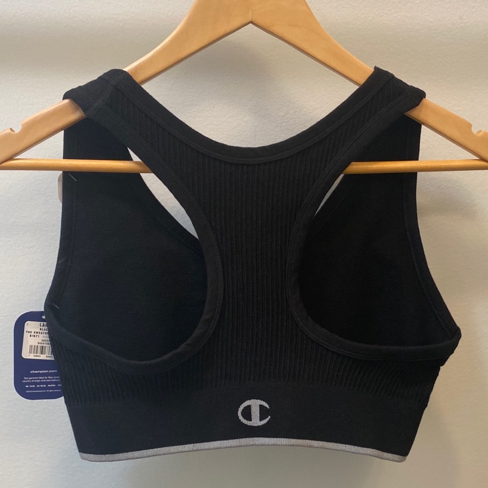 NEW! Champion Sweatshirt Chevron Sports Bra - Picture 2 of 8